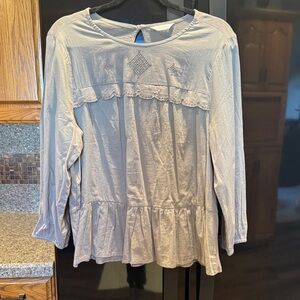 Lucky Brand Light Gray Women's Blouse